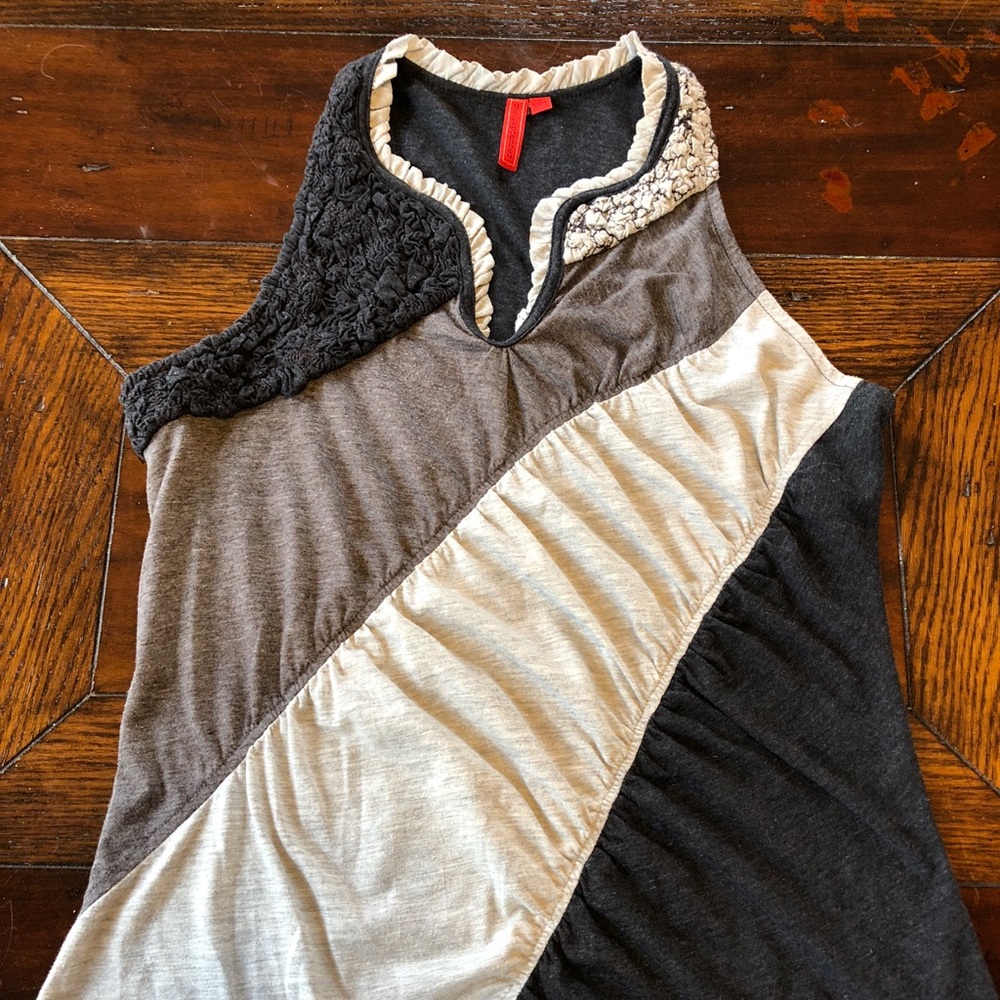 Anthropologie grey tank top